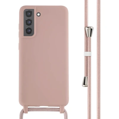 Afbeelding van iMoshion hoesje met koord Geschikt voor Samsung Galaxy S21 FE Siliconen roze