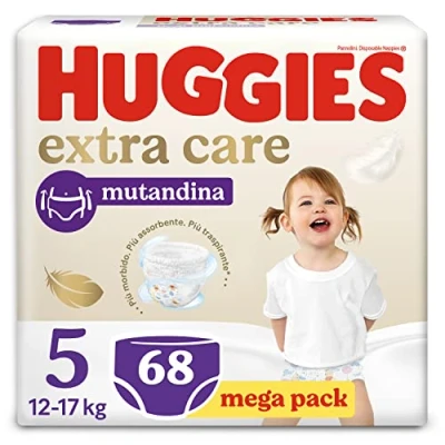 Afbeelding van Huggies Extra Care Baby Luierbroekjes Maat 5 Van 12 tot 17kg Met Elastische Tailleband, Vochtindicator &amp; Disney Designs 102 Luiers