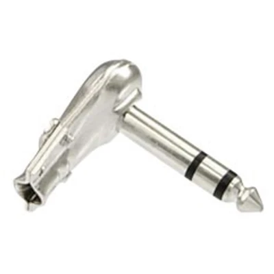 Afbeelding van S Impuls 6,35mm Jack (m) connector metaal / haaks 3 polig stereo