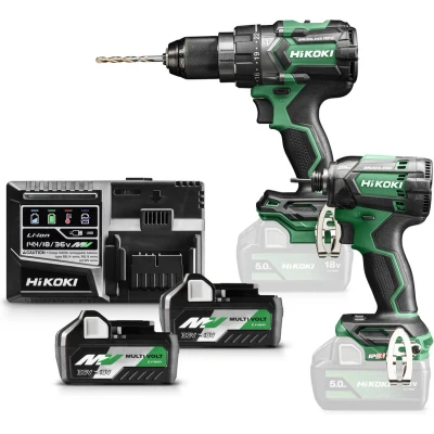 Afbeelding van Hikoki Voordeel Pack 18 V Inclusief 2 MV Accu&#039;s en Snellader In HSC III Koffer