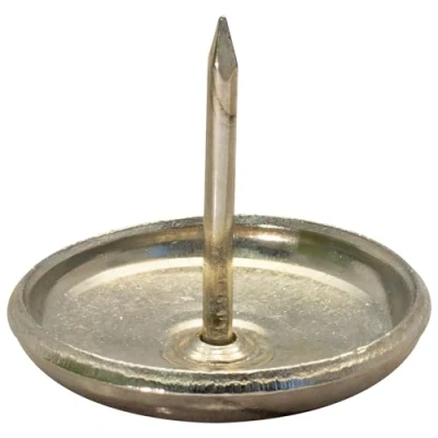 Afbeelding van Wagner 15112999 Set van 4 meubelglijders Ø 30 x 4/24 mm, staal, messing, voor spijkers, robuuste vloeren, Made in Germany