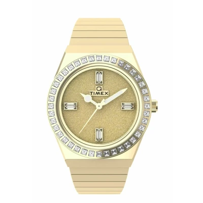 Afbeelding van Timex Q Reissue TW2W10500 Horloge Staal Goudkleurig Ø 36 mm