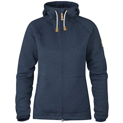 Afbeelding van Fjällräven Övik Hoodie Fleece Vest Dames Navy M Blauw