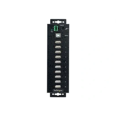 Image de StarTech.com 10 Port Industrial USB 2.0 Hub Rugged w/15kV Air/8kV Contact ESD Level 4 Protection DIN/Wall/Desk Mountable A Multiport with Locking Ports Metal Construction (USB210AIND HUB) Concentrateur (hub) industri