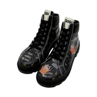 Afbeelding van DOGO Adriana Boots Veganistische dameslaarzen en duurzame kleurrijke enkellaarzen modieuze comfortabele dameslaarzen, Rain Waters My Soul