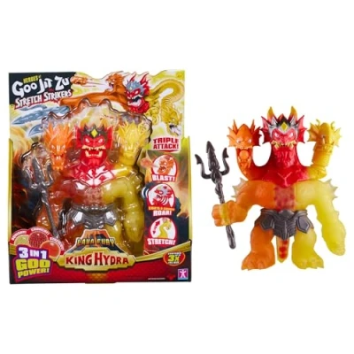 Afbeelding van Heroes of Goo Jit Zu Stretch Strikers King Hydra figuur met drievoudige Power 3 in 1 aanval, plus lichte en akoestische vechtactie