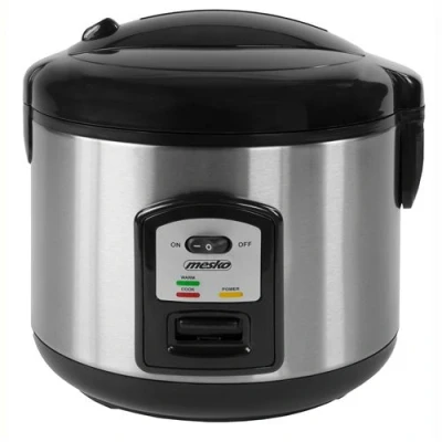 Image de Cuiseur à Riz 15 L Fonction Maintien au Chaud Cuisson la Vapeur Antiadhésif Mesko MS6411 1000 Argent
