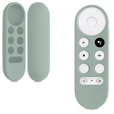 Afbeelding van kwmobile hoes geschikt voor Google Chromecast 2020 4K / 2022 HD Siliconen anti slip afstandsbediening in pastelgroen