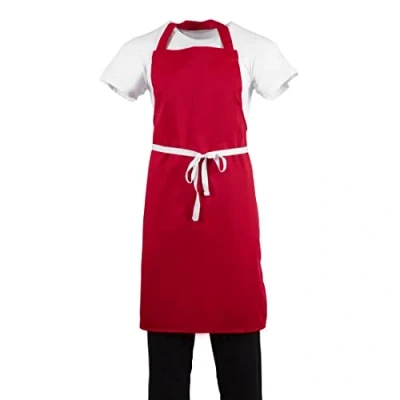 Afbeelding van Whites halterschort polyester katoen rood