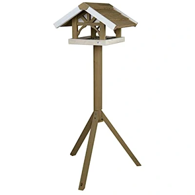 Afbeelding van Trixie nature vogelhuis opstandaard grijs / wit 125x45x28 cm