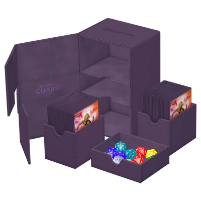 Afbeelding van Ultimate Guard Twin Flip&#039;n&#039;Tray Deck Case 160+ XenoSkin Monocolor Purple