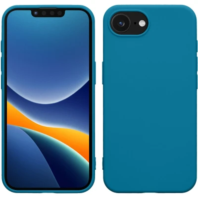 Afbeelding van kwmobile telefoonhoesje geschikt voor Apple iPhone 16e Hoesje smartphone Back cover in Caribisch blauw