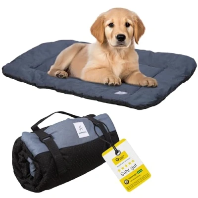 Afbeelding van Wanderpfote Hondendeken, ideaal voor onderweg, 90 x 60 cm of 75 50 cm, wasbaar, orthopedisch, waterdicht, hoogwaardig design, outdoordeken honden, mat