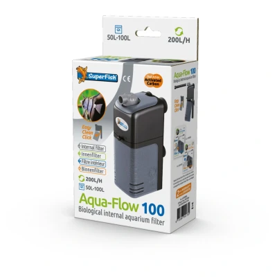 Afbeelding van Superfish Aquaflow 100 Dual Action Filter Binnenfilters 11x6.5x23 cm Zwart 50 200 l/h