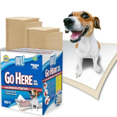 Afbeelding van OUT! Ga hier absorberende huisdier en puppy training pads 100