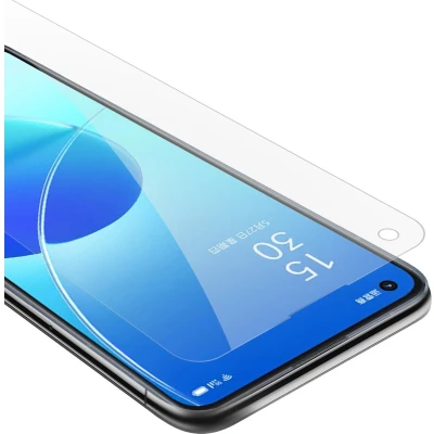 Afbeelding van Cadorabo Screenprotector geschikt voor Oppo Reno6 5G Pantser film Beschermende in KRISTALHELDER Geharde (Tempered) display beschermglas 9H hardheid met 3D Touch