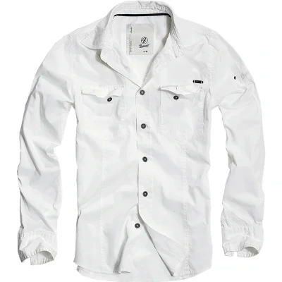 Afbeelding van Brandit SLIM FIT Overhemd, Heren, Maat: Medium, White