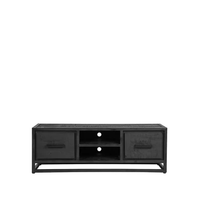 Afbeelding van Chili tv meubel mangohout zwart 120x45x40 cm