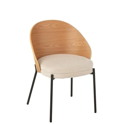 Afbeelding van J Line stoel Lone multiplex/metaal naturel/beige