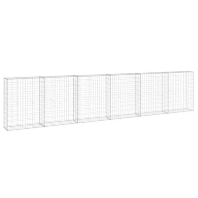 Afbeelding van Schanskorfmuur met deksels 300x30x100 cm gegalvaniseerd staal