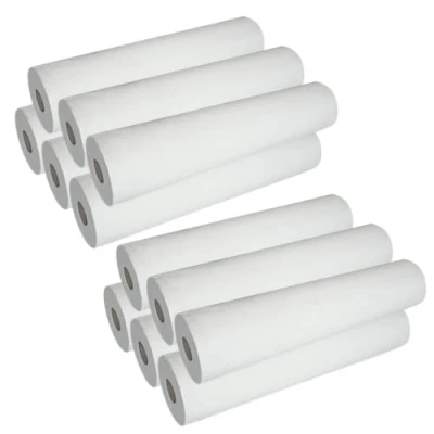 Afbeelding van DSTOCK60 Set van 12 rollen onderzoekslaken met reliëf breedte 50 cm 135 formaten pure watten gemaakt in Frankrijk