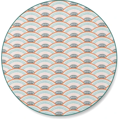 Afbeelding van Gusta Picknickkleed Blauw Roze Print ø200cm