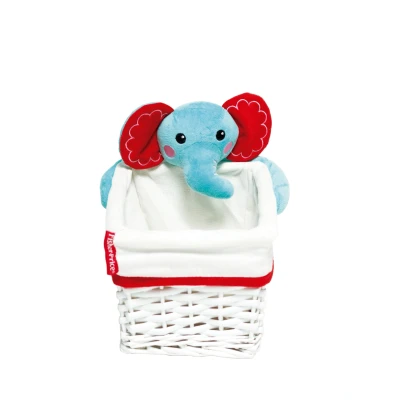 Afbeelding van Fisher Price Rieten Opbergmandje Olifant 8430957100782