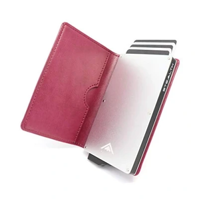 Afbeelding van Stealth Wallet Minimalistische portefeuille met pop up kaarthouder, in geschenkdoos, van licht en dun aluminium, creditcard etui RFID /NFC blokkering, Minimalistisch