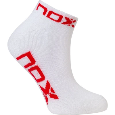 Afbeelding van WOMEN&#039;S WHITE AND RED NOX ANKLE SOCKS