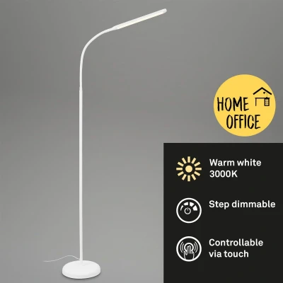 Afbeelding van BRILONER Staande lamp 1472016 Touch functie Trapsgewijs dimbaar via aanraking Zwenkbaar Warm Wit 3000K Memory 126,5 x 21 66 cm