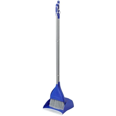 Afbeelding van Pro Plus Stoffer &amp; Blik met Steel en Deksel 117.5 x 28 9.8 cm Kunststof Blauw
