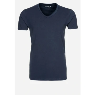Afbeelding van Jack &amp; Jones Basic Vneck Tshirt basic, Heren, Maat: XS, Navy blue