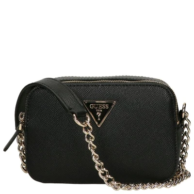 Afbeelding van Guess Noelle Crossbody Camera Schoudertas, Dames, Maat: One Size, Black