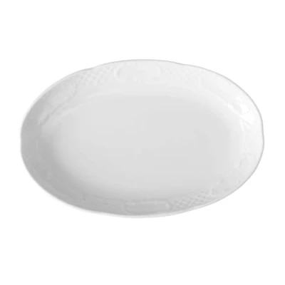 Afbeelding van Hendi Ovale schaal versterkte randen slijtvast porselein 280x180 mm vaatwasser en magnetronbestendig
