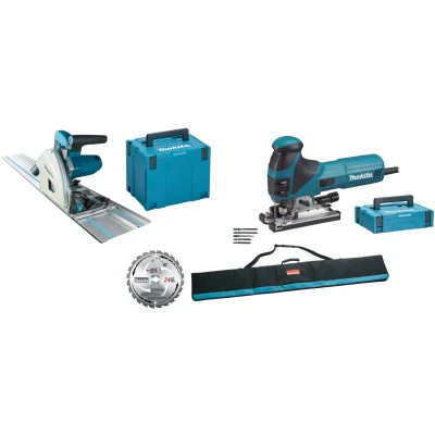 Afbeelding van Makita MEU029J Invalzaag incl. geleiderail (SP6000) &amp; Decoupeerzaag (4351FCT) combiset in 2x Mbox