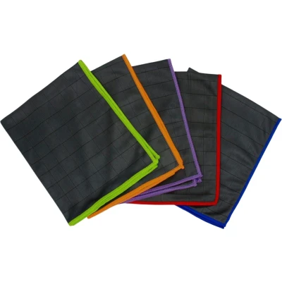 Afbeelding van Microvezeldoek Carbon 40 X 50 CM 5 stuks grijs met assorti rand (gerecycled)