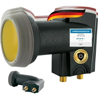 Afbeelding van SCHWAIGER 340 Twin LNB Low Noise Blockconverter Sun Protect digitale hittebestendige dop satellietschotel accessoires voor multiswitches Weerbescherming