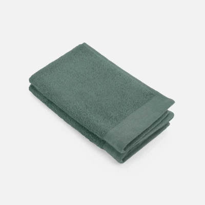 Afbeelding van 2 x Walra gastendoekje Soft Cotton 30x50 Legergroen
