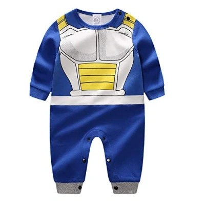 Afbeelding van Sxkayxr Cartoon pasgeboren baby jongens meisjes rompertje op Goku geïnspireerde outfit overall kleding, blauw1