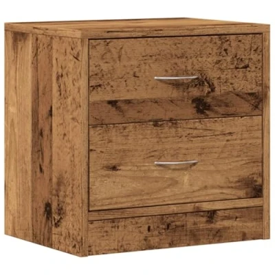Afbeelding van vidaXL Nachtkastje 40x30x40 cm bewerkt hout oud houtkleurig