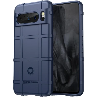 Afbeelding van iMoshion Hoesje Geschikt voor Google Pixel 8 Pro Siliconen Rugged Shield Backcover Donkerblauw