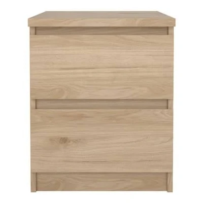 Afbeelding van Naia nachtkastje 2 lades eiken decor.