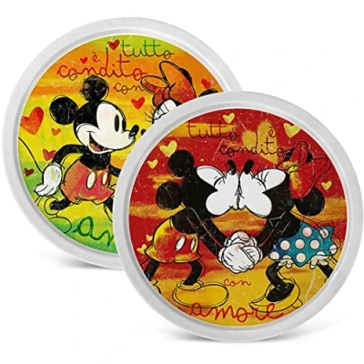 Afbeelding van Disney Egan Set Pizzaborden Mickey &amp; Minnie
