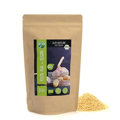 Image de Alpi Nature Ail Granulés BIO 250g, Ails Séchés et Hachés, Assaisonnement à l&#039;Ail Granulé