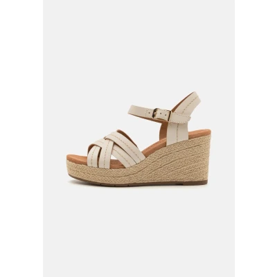 Afbeelding van Clarks Sabina Strap Espadrilles, Dames, Maat: 41, Cream Leer