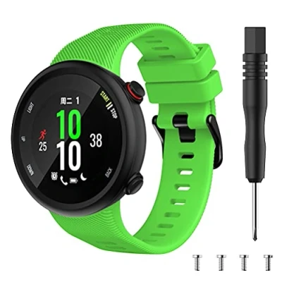 Afbeelding van Chainfo Horlogebandje compatibel met Garmin Forerunner 45 / 45S Swim 2, dunne reserveband van zachte siliconen voor smartwatches