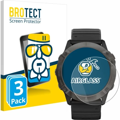 Afbeelding van BROTECT Screenprotector voor Garmin Fenix 6X Pro Solar Folie Beschermfolie Beschermglas transparant (3 Stuks)