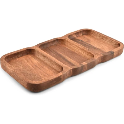 Afbeelding van Salt and Pepper Chop Serveerschaal Hout 3 vaks