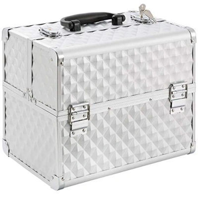 Afbeelding van AREBOS Cosmeticakoffer Beauty Case Multikoffer 15 l Zilver
