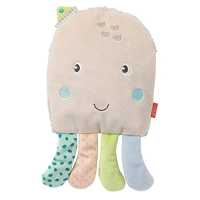 Image de Fehn 054644 Bouillotte Pieuvre Coussin Chauffant/Rafraîchissant aux Noyaux de Cerise dans une Adorable Forme Pour Bébés et Tout Petits dès 0 Mois Taille 24 cm